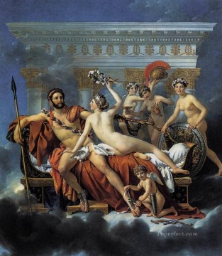 Jacques Louis David Painting - Mars Disarmed by Venus and the Three Graces Jacques Louis David